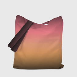 Сумка-шопер Градиент затемнённый розово-жёлтый, цвет: 3D-принт