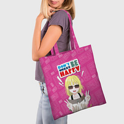 Сумка-шопер Позитивная девочка в стиле манга, цвет: 3D-принт — фото 2