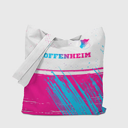 Сумка-шопер Hoffenheim neon gradient style посередине, цвет: 3D-принт