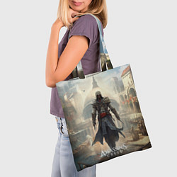Сумка-шопер Assassins creed большой город, цвет: 3D-принт — фото 2