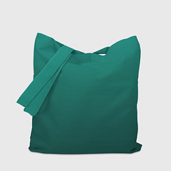 Сумка-шопер Градиент нефритовый зелёный, цвет: 3D-принт