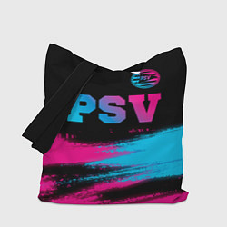 Сумка-шопер PSV - neon gradient посередине, цвет: 3D-принт