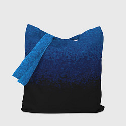 Сумка-шопер Градиент сине-чёрный текстурный, цвет: 3D-принт