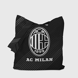 Сумка-шопер AC Milan sport на темном фоне, цвет: 3D-принт