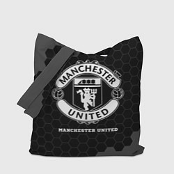 Сумка-шопер Manchester United sport на темном фоне, цвет: 3D-принт
