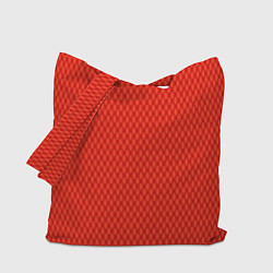 Сумка-шопер Сочный красный паттерн сетка, цвет: 3D-принт