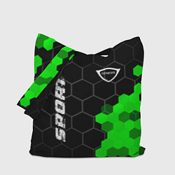 Сумка-шопер Genesis green sport hexagon, цвет: 3D-принт