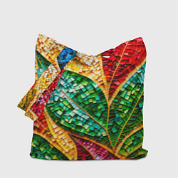 Сумка-шоппер Яркая мозаика с разноцветным абстрактным узором и