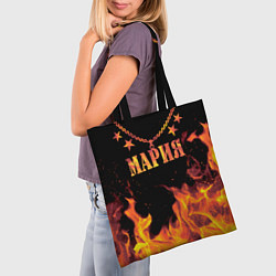 Сумка-шопер Мария - имя в огне, цвет: 3D-принт — фото 2