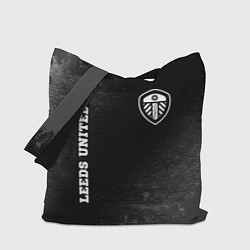 Сумка-шопер Leeds United sport на темном фоне вертикально, цвет: 3D-принт