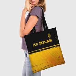 Сумка-шопер AC Milan - gold gradient посередине, цвет: 3D-принт — фото 2