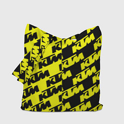 Сумка-шопер KTU жёлто чёрный стиль, цвет: 3D-принт