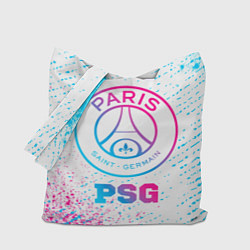 Сумка-шопер PSG neon gradient style, цвет: 3D-принт