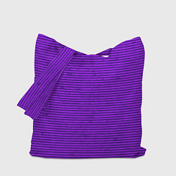 Сумка-шопер Сочный фиолетовый в полоску, цвет: 3D-принт