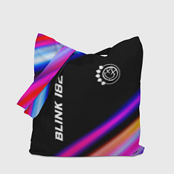 Сумка-шопер Blink 182 neon rock lights, цвет: 3D-принт