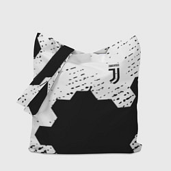 Сумка-шопер Juventus hexagon black sport, цвет: 3D-принт