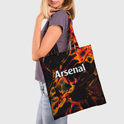 Сумка-шопер Arsenal red lava, цвет: 3D-принт — фото 2