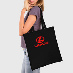 Сумка-шопер Lexus red logo, цвет: 3D-принт — фото 2