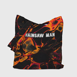 Сумка-шопер Chainsaw Man red lava, цвет: 3D-принт