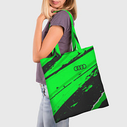 Сумка-шопер Audi sport green, цвет: 3D-принт — фото 2