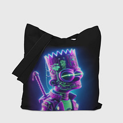 Сумка-шопер Bart Simpson cyber ninja - neon glow, цвет: 3D-принт