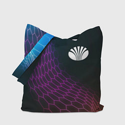 Сумка-шопер Daewoo neon hexagon, цвет: 3D-принт