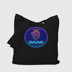 Сумка-шоппер Saab logo neon