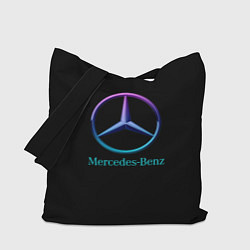 Сумка-шопер Mercedes neon logo, цвет: 3D-принт