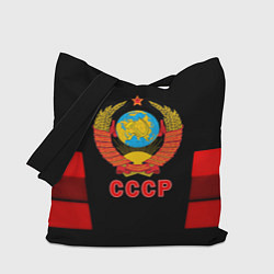 Сумка-шопер СССР геометрия красный, цвет: 3D-принт