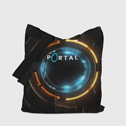 Сумка-шопер Portal логотип игры, цвет: 3D-принт