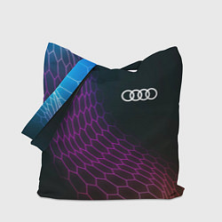 Сумка-шопер Audi neon hexagon, цвет: 3D-принт