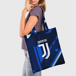 Сумка-шопер Juventus sport geometry steel, цвет: 3D-принт — фото 2