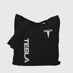 Сумка-шопер Tesla logo white, цвет: 3D-принт