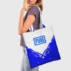 Сумка-шопер PUBG синие краски, цвет: 3D-принт — фото 2