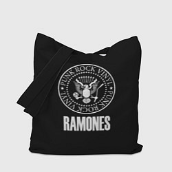 Сумка-шопер Ramones rock logo, цвет: 3D-принт