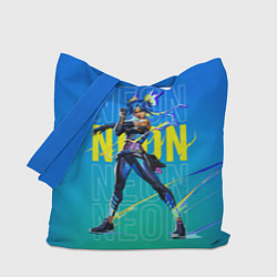 Сумка-шопер Neon Valorant, цвет: 3D-принт