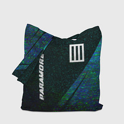 Сумка-шопер Paramore glitch blue, цвет: 3D-принт