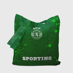Сумка-шопер Sporting - green gradient по-центру, цвет: 3D-принт