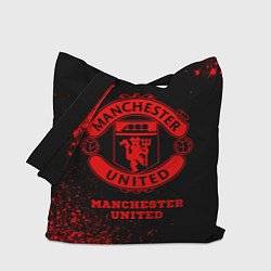 Сумка-шопер Manchester United - red gradient, цвет: 3D-принт