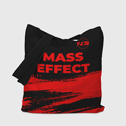 Сумка-шопер Mass Effect - red gradient посередине, цвет: 3D-принт