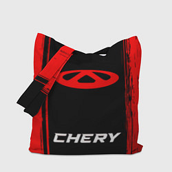 Сумка-шопер Chery - red gradient по-центру, цвет: 3D-принт