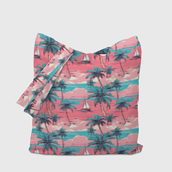Сумка-шопер Летний закат на море паттерн-текстура, цвет: 3D-принт