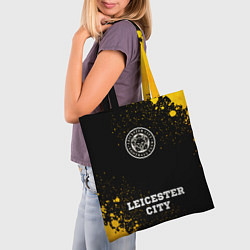 Сумка-шопер Leicester City - gold gradient по-центру, цвет: 3D-принт — фото 2