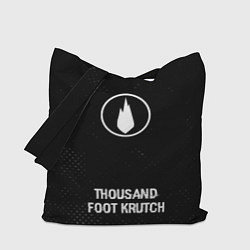 Сумка-шопер Thousand Foot Krutch glitch на темном фоне по-цент, цвет: 3D-принт