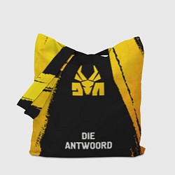 Сумка-шопер Die Antwoord - gold gradient по-центру, цвет: 3D-принт