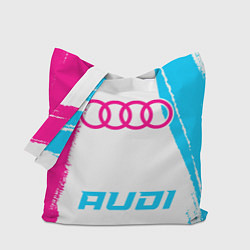 Сумка-шопер Audi neon gradient style по-центру, цвет: 3D-принт