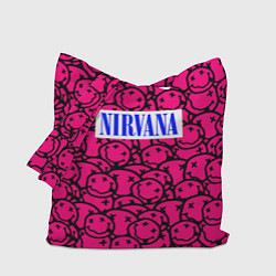 Сумка-шоппер Nirvana pink logo