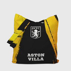 Сумка-шопер Aston Villa - gold gradient по-центру, цвет: 3D-принт