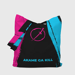 Сумка-шопер Akame ga Kill - neon gradient по-центру, цвет: 3D-принт