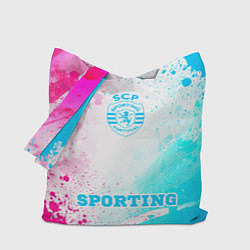 Сумка-шопер Sporting neon gradient style по-центру, цвет: 3D-принт